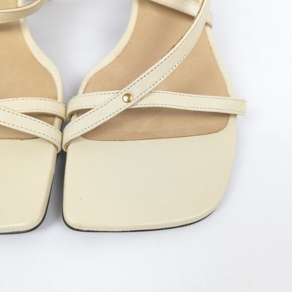 NWOT Frame Cream Le Braxton Strappy Sandal Heels Size 8.5 - Picture 8 of 10